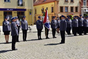 Złożenie meldunku Zastępcy Komendanta Wojewódzkiego Policji w Gorzowie Wielkopolskim.