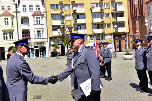 Gratulacje z okazji mianowania na wyższy stopień skłądane dla Policjantów przez Komendanta Powiatowego Policji w Świebodzinie