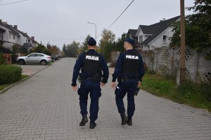 Dwóch policjantów na patrolu
