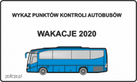 plakat z rysunkiem autobusu